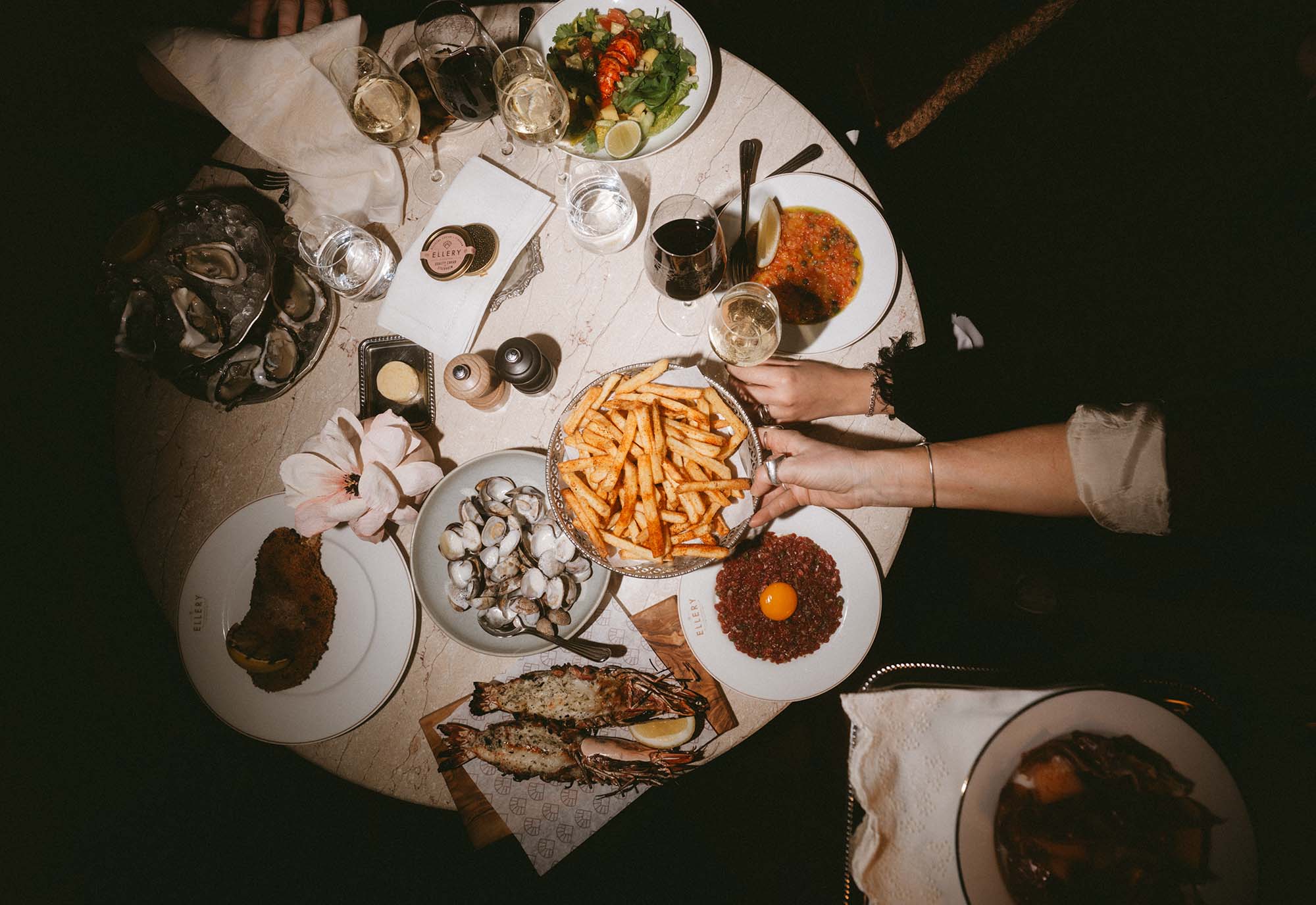 Middag på restaurang Palmers på Ellery Beach House Stockholm
